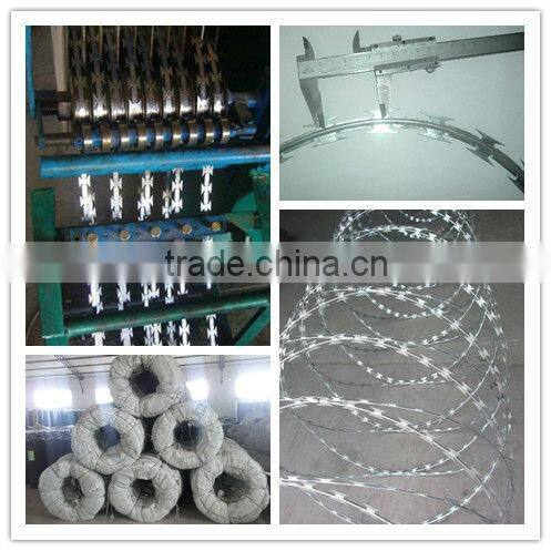 Barbed Wire and Razor Barbed Wire mesh used in metal fence