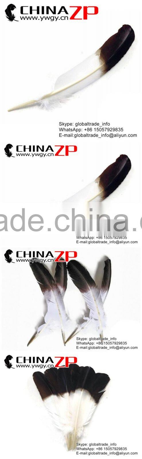 CHINAZP Wholesale Cheap Brown Half Dipped Bicolourable Turkey Feathers for Fashion Decorations