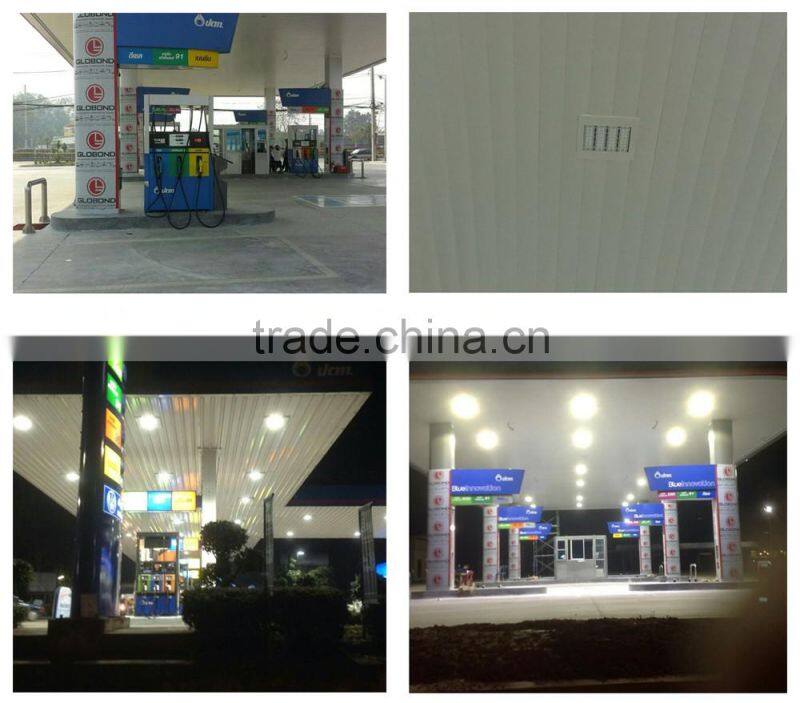 UL DLC CE RoHS SAA 130lm/W Super Slim Motion Sensor Petrol Gas Service Station 150W LED Canopy Light