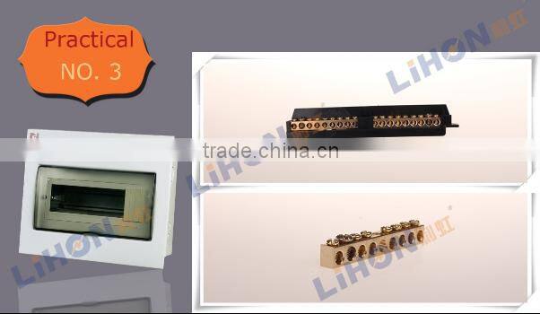 9 way Iron cover ABS lid adjustable din rail more knockholds electric distribution box