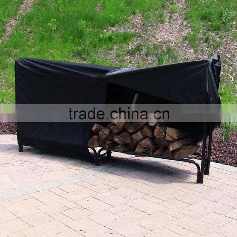 8 Feet Patio Log Rack Full Cover Outdoor Firewood Cover for Log Rack Holder