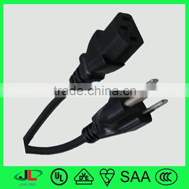 Electric Power Source and VDE BSI Certification Europe BS electrical plug ac power cord cable with IEC C13 connector