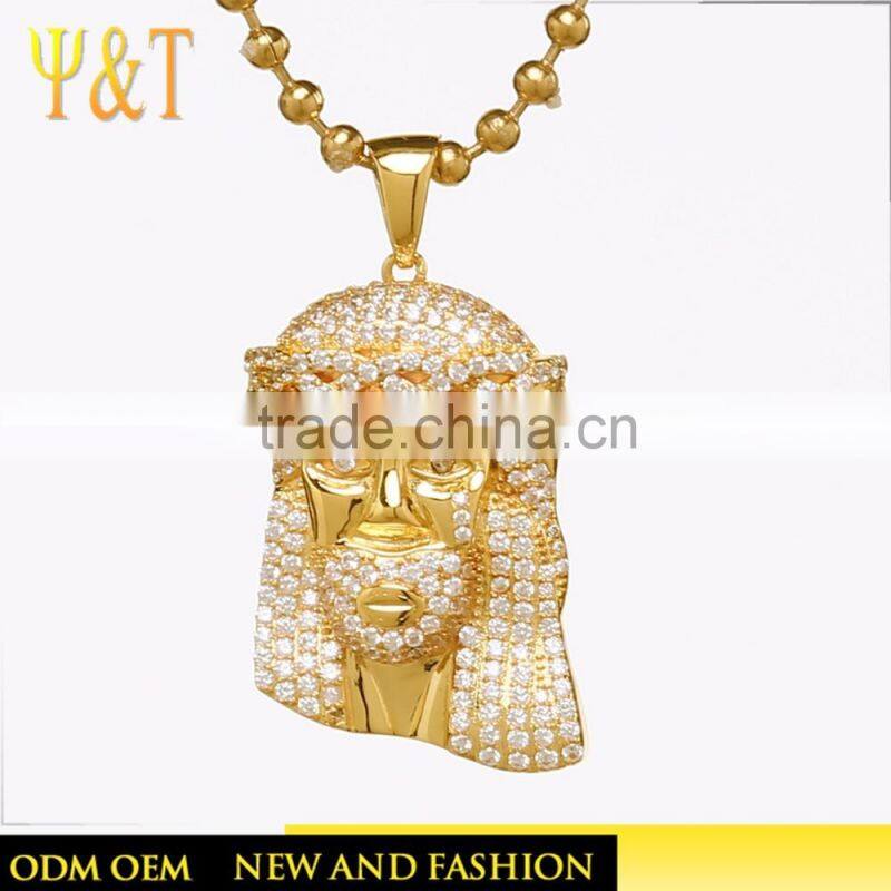 Jingli Jewelry hot sale hip hop silver plated jewelry micro jesus piece pendant