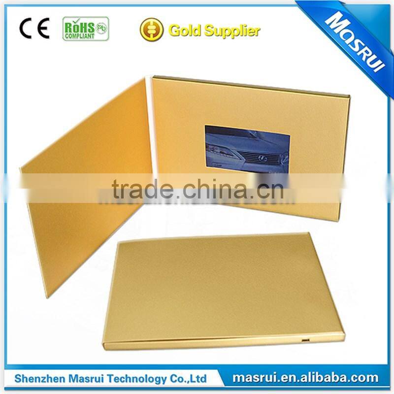 Digital mini lcd video screen business card video business card,lcd video card for invitation