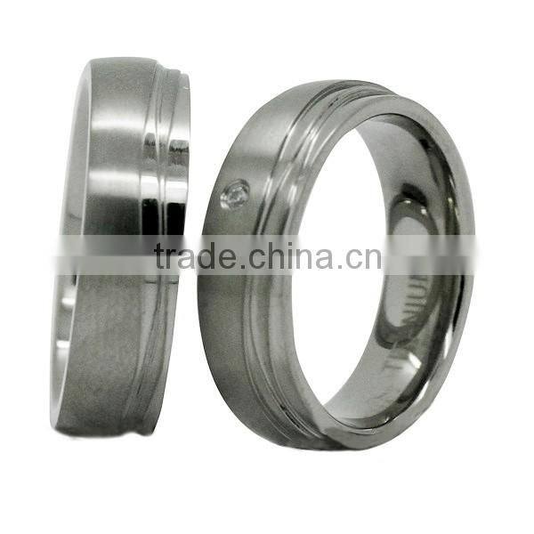 Newest Design Fancy Couple Rings Glod plating Elegant Wedding Ring Sets