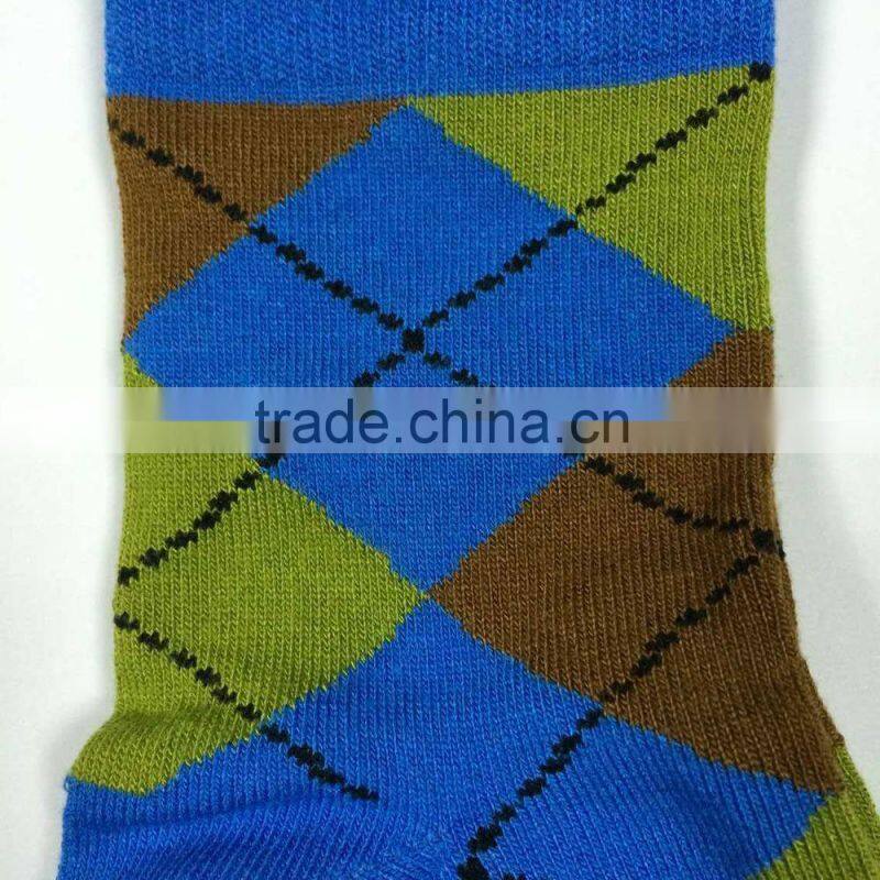 GSC-09 2015 Fashion cutom argyle design children newline bamboo socks