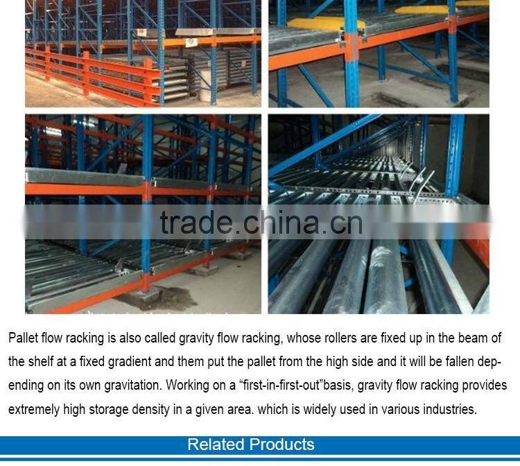 Metal Warehouse Industry Stacking Palleting Flow Racking