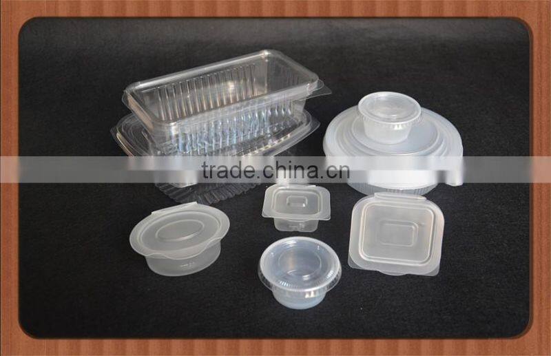 universal eco-friendly clear plastic PET blister take away food tray with cover,food container with lid
