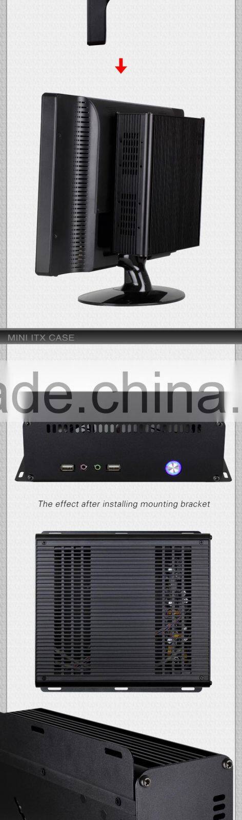 2015 latest design low price fanless mini itx aluminum case