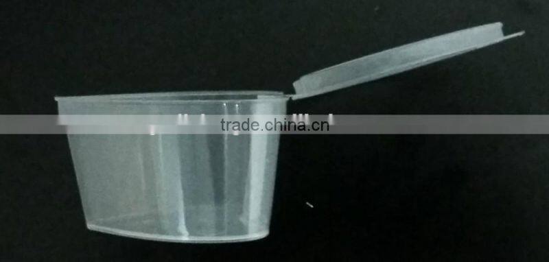 Plastic heart-shaped sauce container 1.5oz