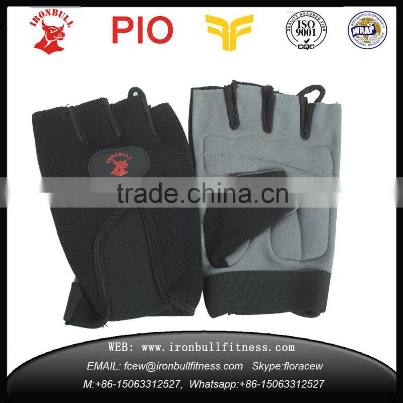leatherer fingerless weight lifting gloves