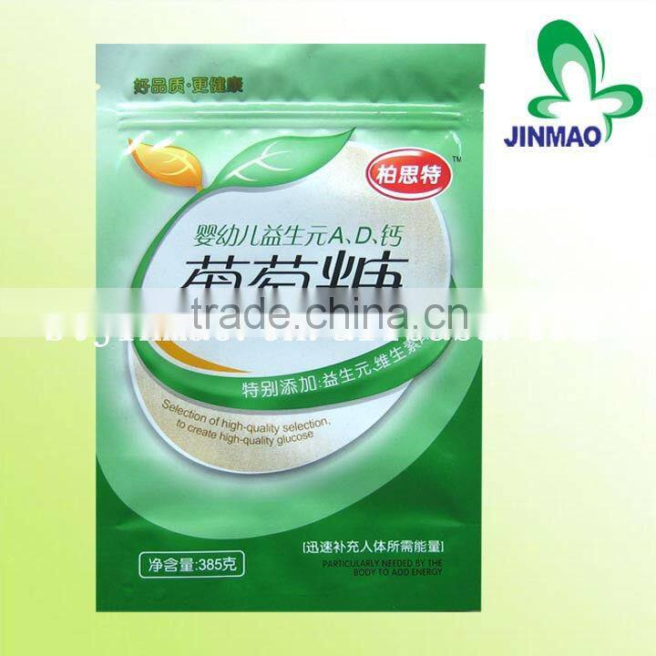 Gravure printing logo design zipper bag for mint candy