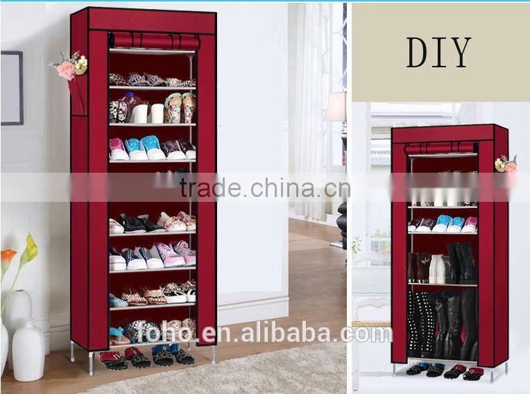 (FH-FC6010)China made dustproof covered shoe steel tube storage shoe rack