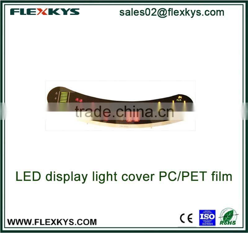 LED display module black resistant PC film that changes color