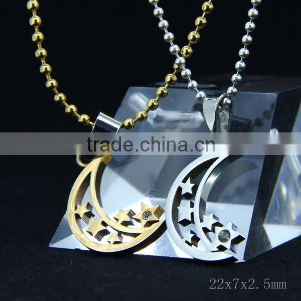 stainless steel moon pendants wholesale