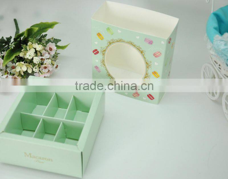 Wholesale meet the food grade green paper macaron box