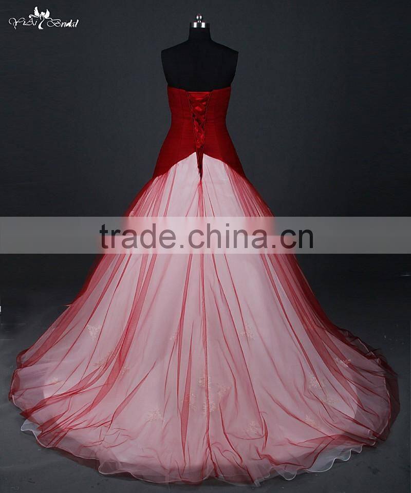 RSW884 Red And White Wedding Party Dresses