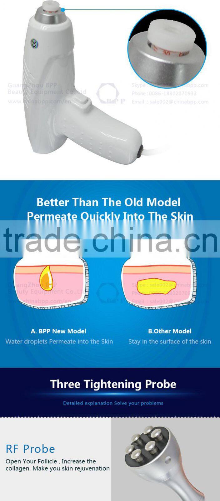 No needle Microdermabrasion Facial Beauty Machine with Jet Peel /Water Peel/Oxygen Spray Function