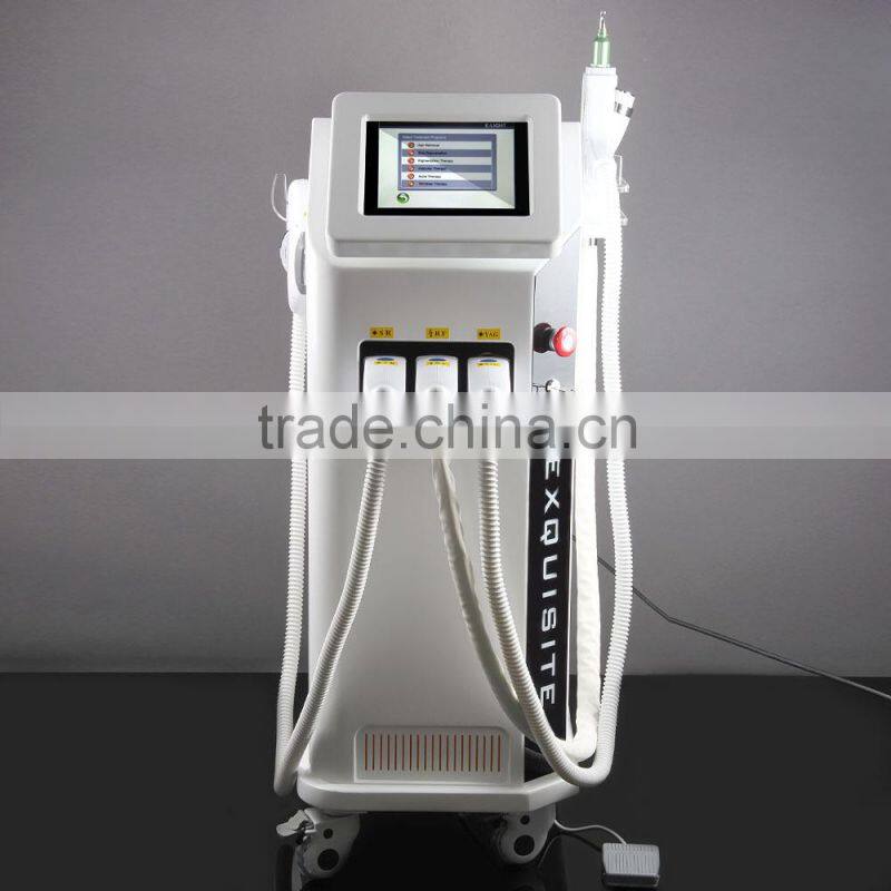 Professional 3in1 Q switch nd yag laser bipolar rf laser hair and tattoo removal