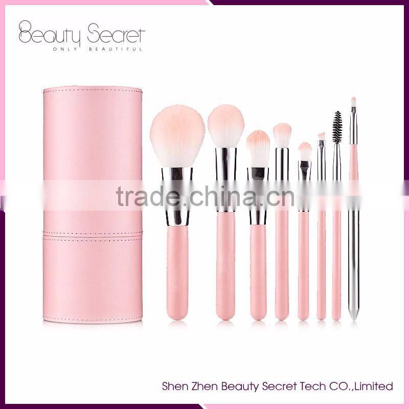 So cute pink color affordable makeup brushes set
