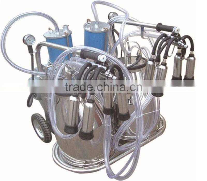 STAINLESS STEEL DOUBLE BUCKETS MILKING MACHINE