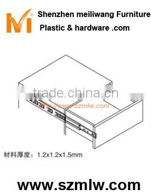 two from the back with a hidden slide rail with damping mental drawer slide