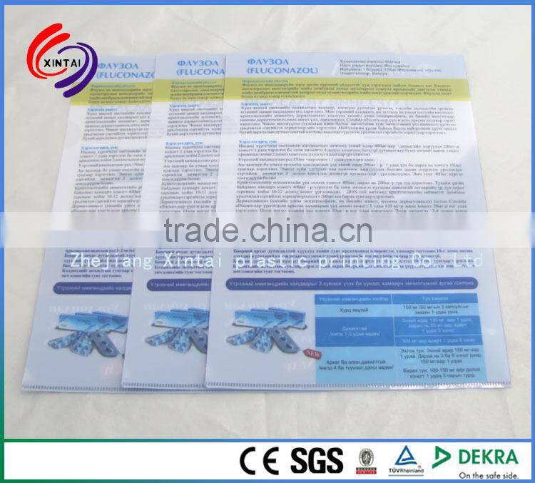 PP plastic A4 file folder, full color UV print, office depot, portfolio