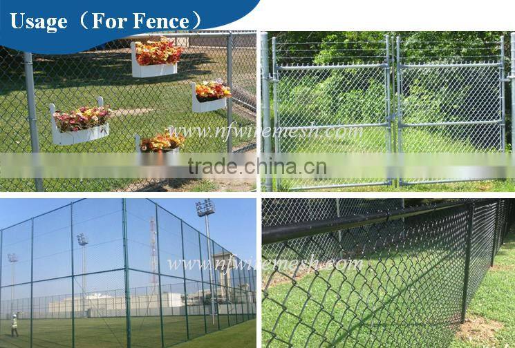 Galvanized+PVC coated Basketball/Football chain link fence/Court chain link fence(Guangzhou Factory)