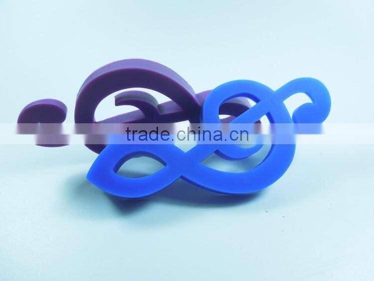 New arrival music note shape funny silicone door stops