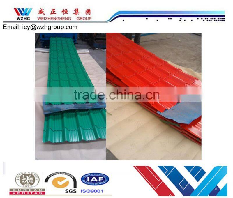 China Direct Manufacturer Promotional Colored Corrugated Steel tile for house roofing to Dubai