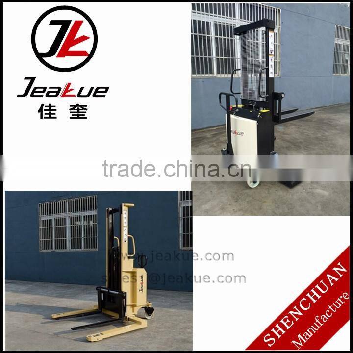 2017 hot sale 1500kg straddle electric forklift Stacker