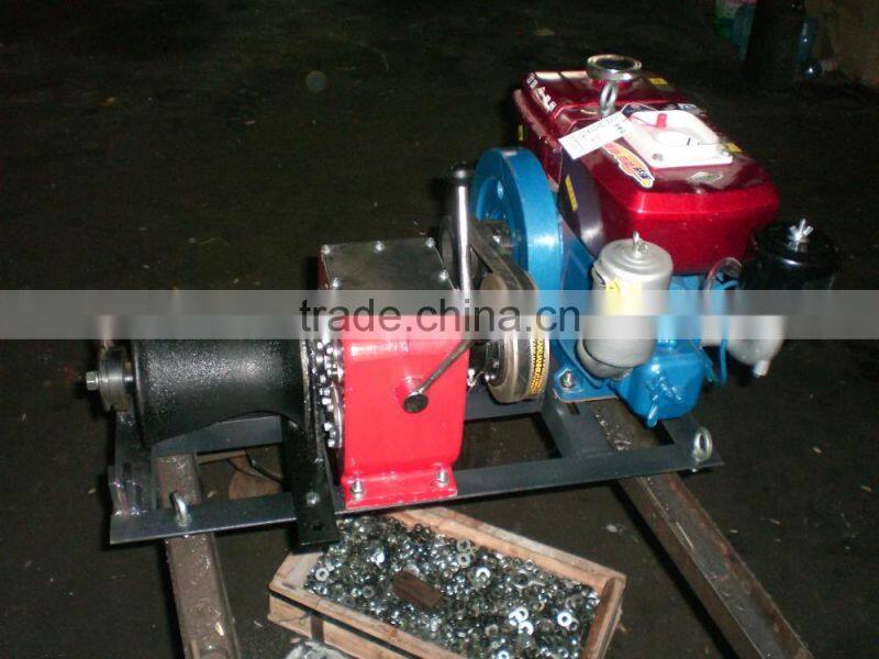 1 Ton Small Water Cooled Diesel Engine Powered Winch