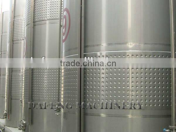 Vertical stainless steel wine tank