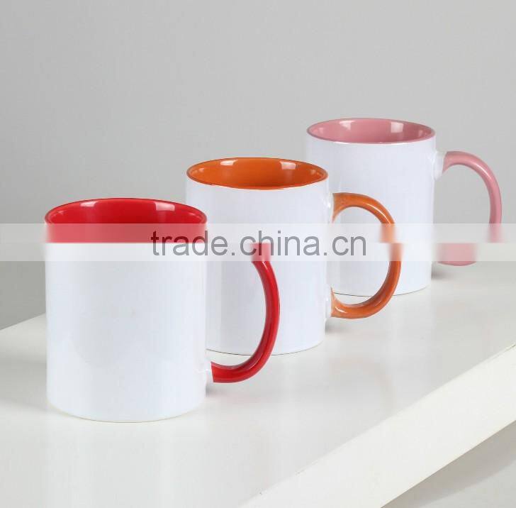 Auplex Guangdong Ceramic Sublimation Inner Colorful Mug with printing coating