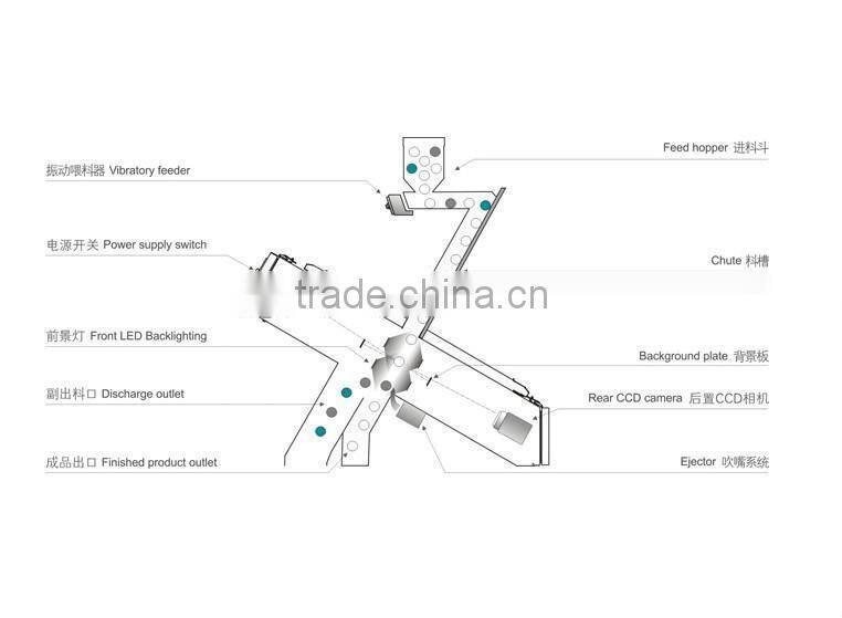CCD Raisin Color Sorter, color sorting , Food processing Machine for Wheat, Beans,Cereal, Grain,, Seeds, Tea, Peanut