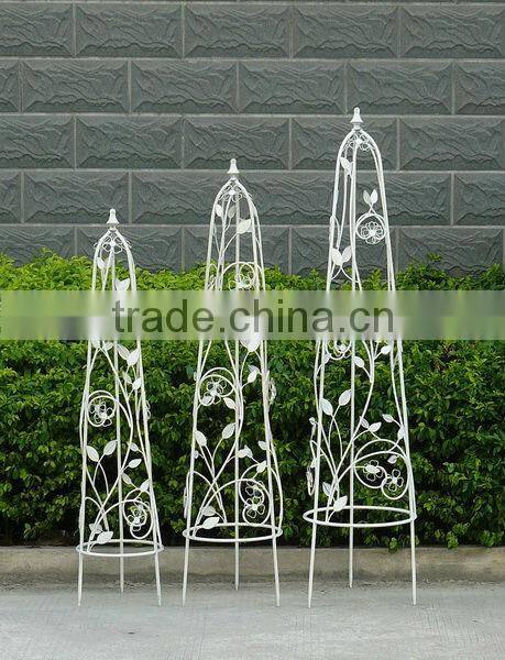Folding outdoor metal plant garden stick