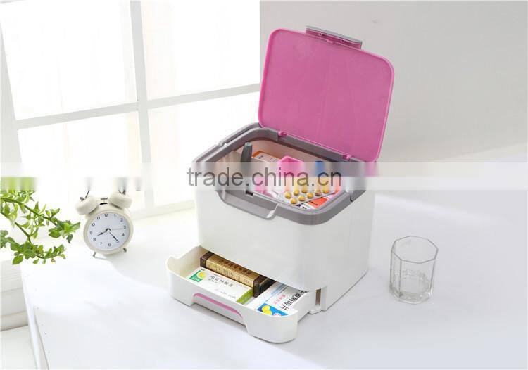 Portable Plastic Cosmetic Travel Carrying Case Storage Organizer