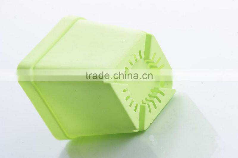 Plastic Colorful Small Square Flower Pots Without Pallet -3 inch