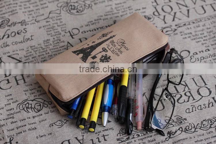 Eco Friendly Custom Handy Jute Pencil Pouch