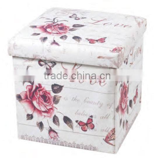 Hot Sale Latest Design PVC Printing Small Ottomans