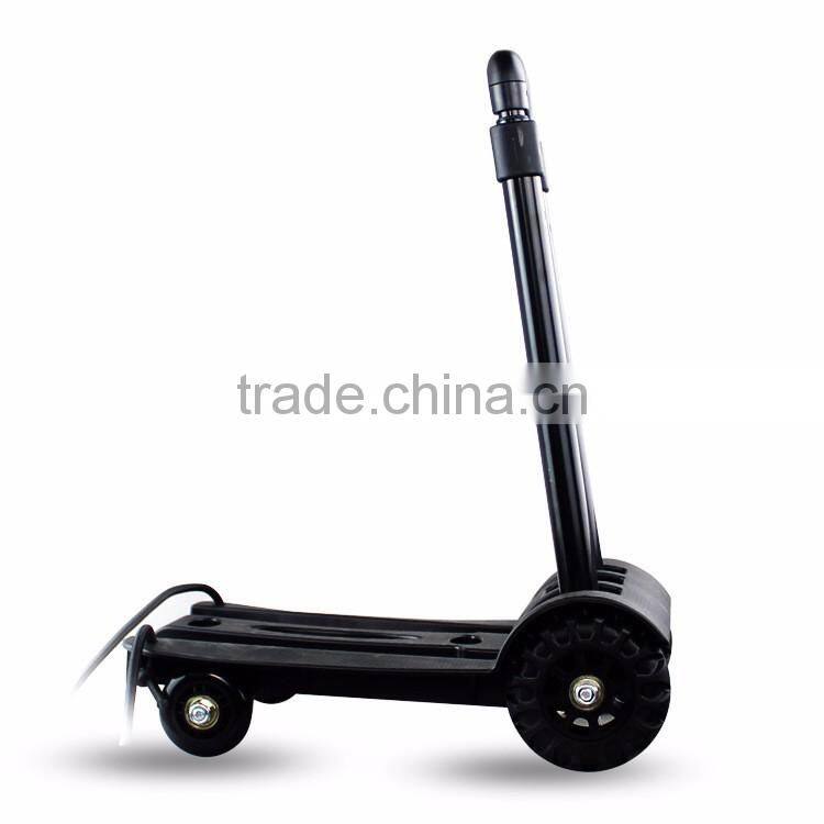 Mini Folding Shopping Cart with 2 Wheels/Lightweight Black Iron Alloy Folding Luggage Cart/ Portable Hand Trolley