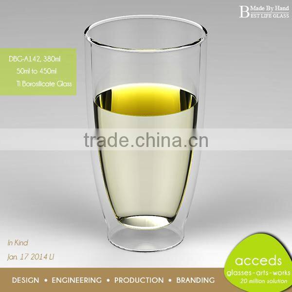 Hand Made Double Wall Pyrex Fine Glassware