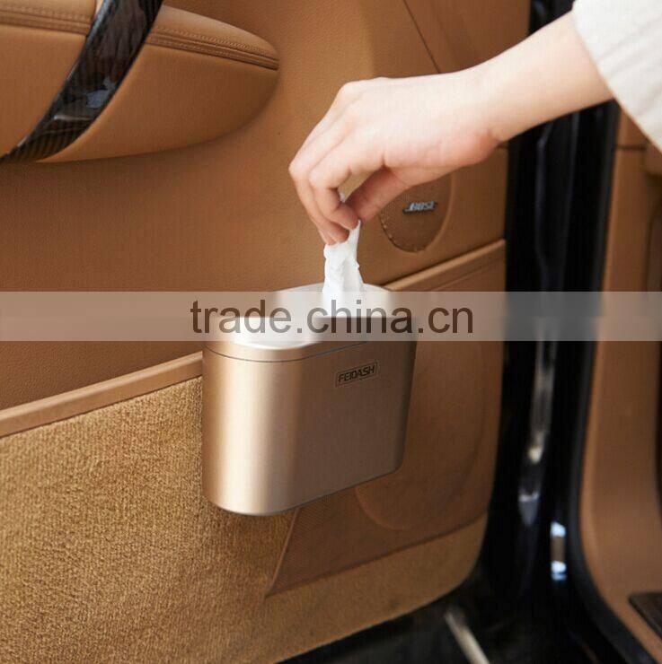 Mini Auto Car Vehicle Trash Rubbish Dust Can Litter Garbage Holder Container Bag Bin