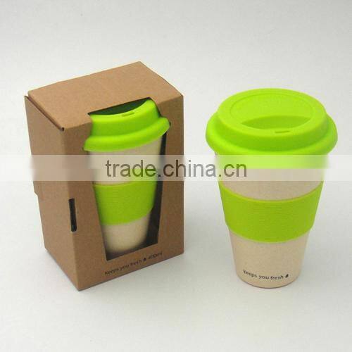 bamboo fiber eco cup with many pantone color best quality