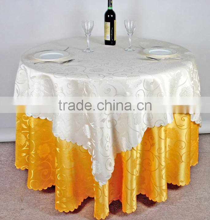 double layer jacquard table cloth for hotel restaurant weddings