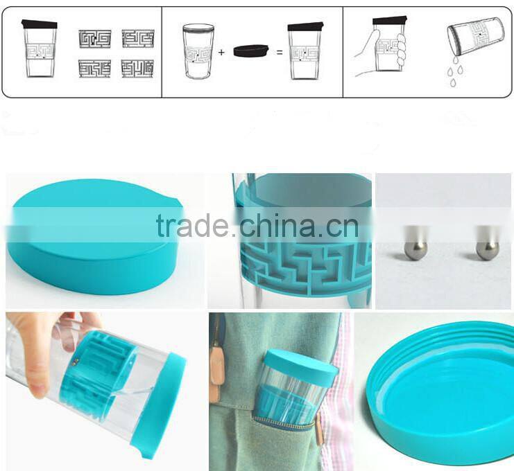 Supply fashion creative Silicone maze double insulation cup / gift cup
