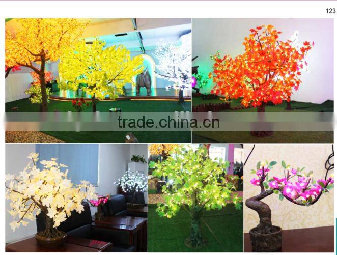 Pink fake cherry blossom tree for wedding decor light