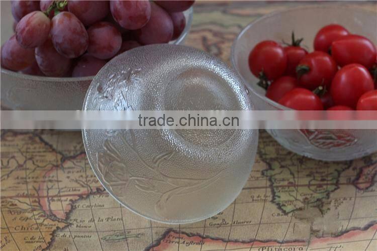 leaves frosted effect glass bowl for centerpieces