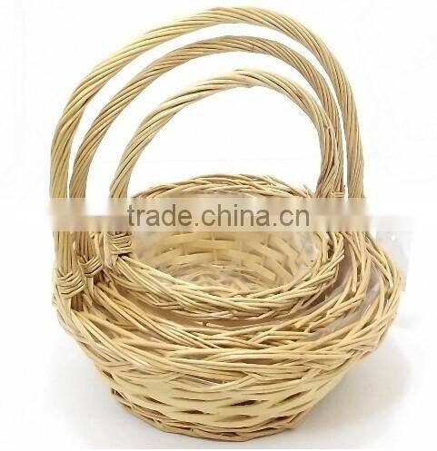 east flower basket cheap hand weave empty gift basket