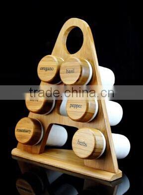glass spice jar rack set, salt and pepper set, sauces rack set